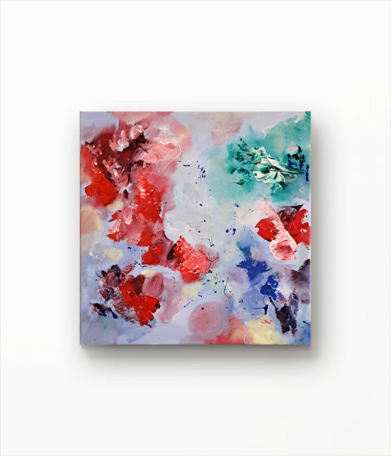 Strawberries and Flowers painting