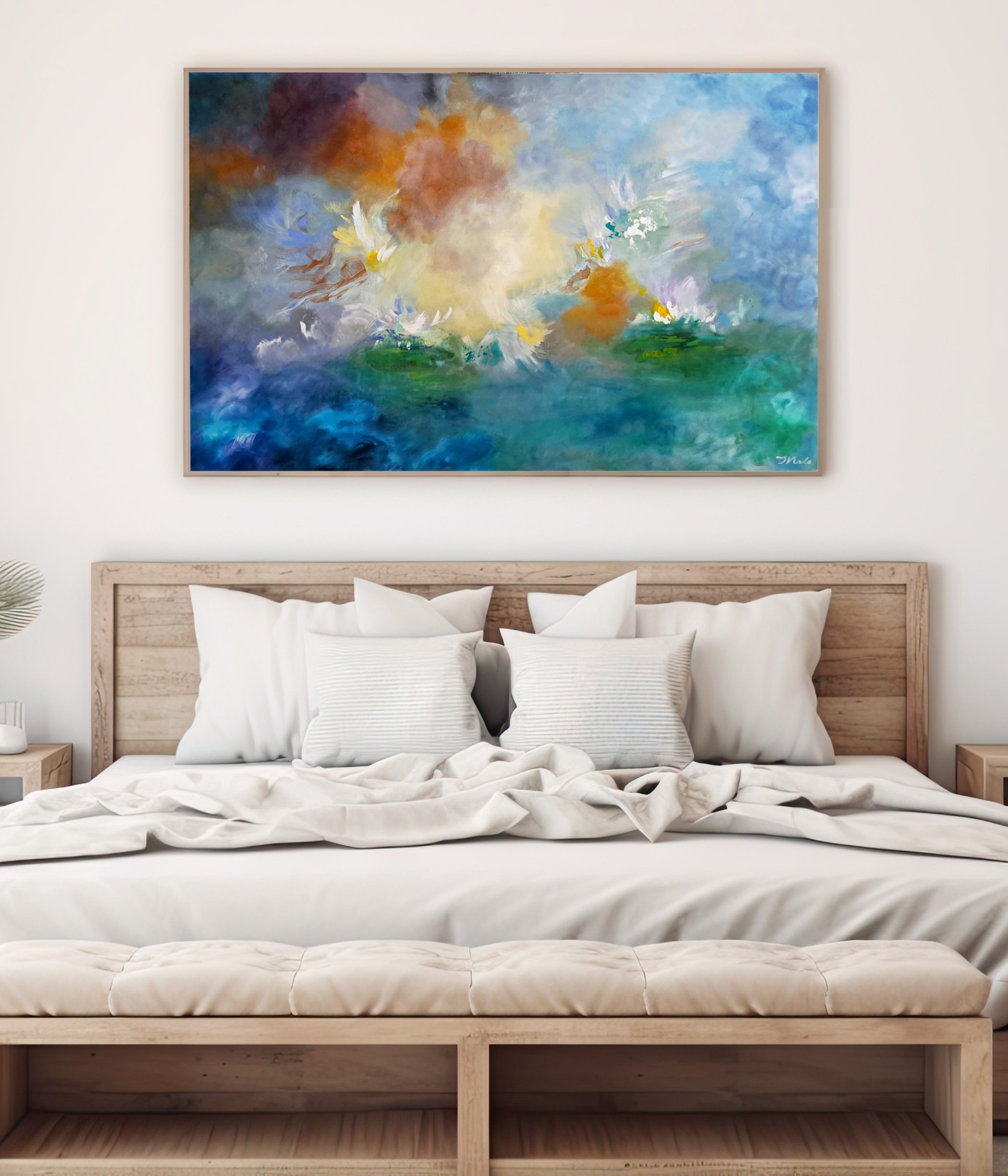 Lilypad Reflections painting Lilypad Reflections painting