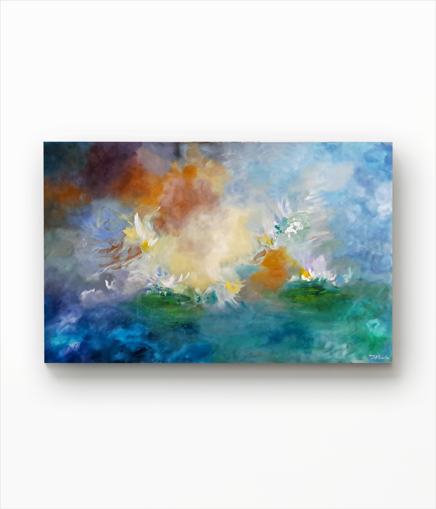 Lilypad Reflections painting