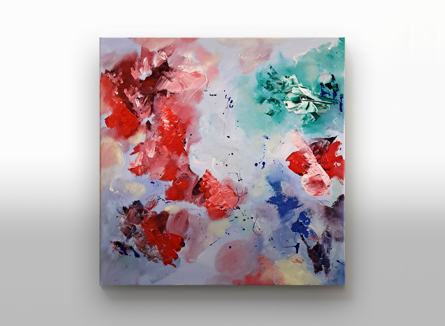 Strawberries and flowers painting